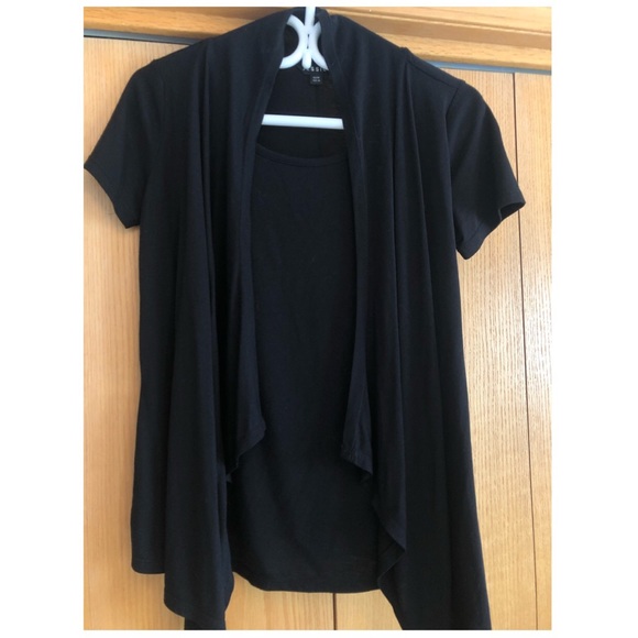 Jessica black top and cardigan 2 in 1 - Picture 3 of 3